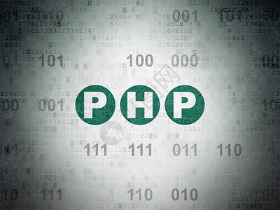 php编程数字数据纸背景上的软件概念 Php表格网页备份服务器技术绘画数据库绿色程序应用程序背景