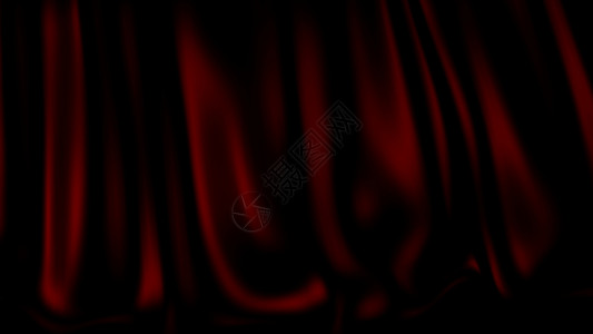 3D 插图抽象红色背景抛光海浪丝绸技术材料装饰品背景图片