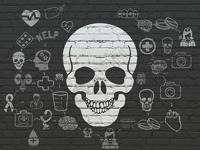 在背景墙上的健康概念双桨生活解剖学图表草图死亡科学卫生药品保健制药背景图片
