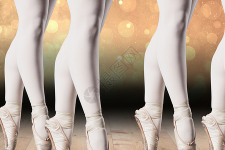 Ballerinas 时滞的复合图像背景图片