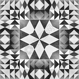 小三角形单色部落无缝模式 阿兹特克风格抽象几何艺术印刷品织物平铺绘画纺织品条纹几何学灰色菱形包装墙纸背景