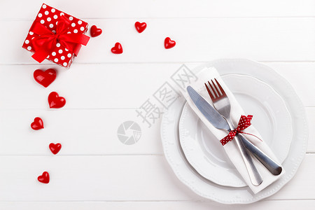 浪漫表格设置餐巾刀具宴会庆典装饰品用具环境厨房纪念日自助餐设计高清图片素材