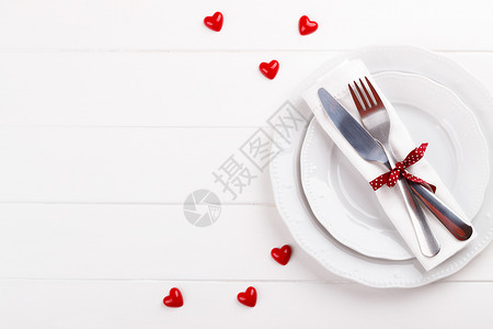 浪漫表格设置餐巾食物环境银器假期纪念日婚礼桌子卡片用具红色的高清图片素材