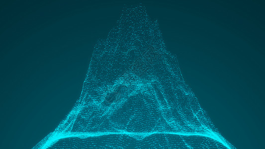 大素材网登陆摘要数字地貌 3d红色活力插图粒子黑色海浪行星波浪状技术科学背景
