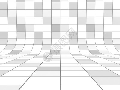 正方形网格透视网格线背景几何学建筑学白色地平线平铺风格地面公司插图网络背景