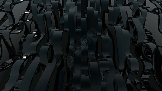 与黑色波浪线的抽象背景  3d 渲染合金海浪正方形反射马赛克艺术金属粒子运动织物背景图片