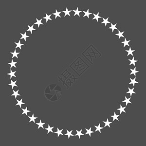 暗黑系边框星形为圆形 星形边框图标在暗黑背景中被孤立网络陈述联盟团体装饰品横幅成功圆圈星星插图背景