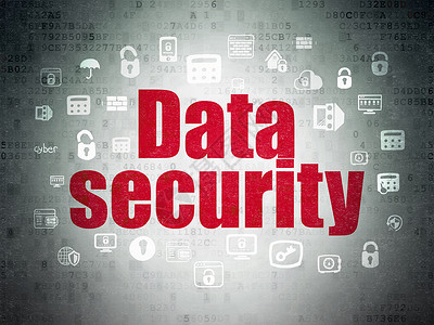 数据安全图标数字数据纸背景上的安全概念数据安全网络别针技术涂鸦监护人草图密码绘画保卫财产背景
