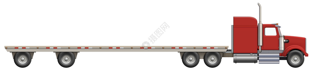 平板卡车平板车船运运输货运货物钻机送货背景图片