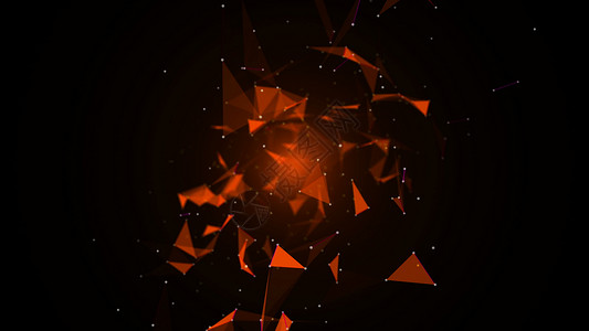 黑色三角形通过空间三角形 点线空间背景白色化学互联网蓝色粒子插图电脑数据宇宙星系背景