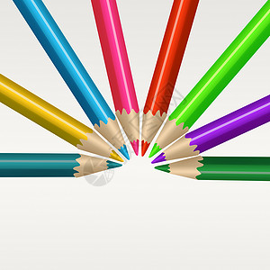 彩色铅笔艺术乐趣创造力插图节日派对背景图片