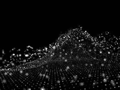 粒子图抽象点背景黑色技术互联网星星3d科学电脑白色粒子星系背景