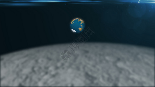 幻想魔法世界抽象的 3d 渲染背景与地球的旋转和耀斑 查看从哞哞世界星星失效勘探科学魔法月球气氛月亮阳光背景