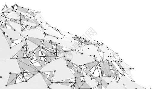 造型图创意社交网络横幅化学网格数据多边形三角形3d坐标艺术原子背景