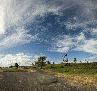 农村路外的路中心场景水平摄影旅行国家沥青自由地貌风景背景图片