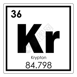 Krypton 化学元素科学极客公式原子背景图片