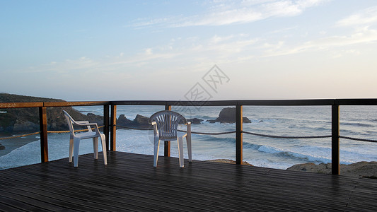 赞布吉拉多玛尔 葡萄牙阿兰特霍踪迹海洋椅子观光岩石远足植被石头海滩旋转背景图片