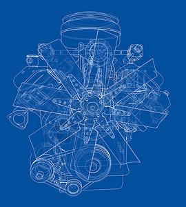 双11车图发动机草图  3d 它制作图案项目机器工程墨水打印引擎车轮机械草稿齿轮背景