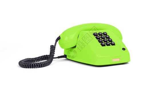 古代电话绿色讲话塑料电缆黑色拨号服务台桌子手机办公室灰色复古的高清图片素材