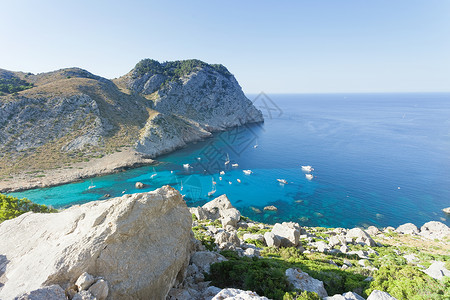 万里船马略卡岛 - 风景如画背景