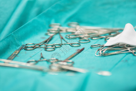 医疗背景 手术室的外科手术器械手套诊所医院技术员药品兽医病人护士同事金属人们高清图片素材