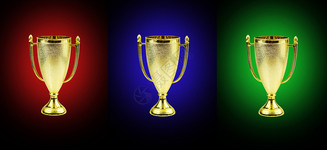 金奖杯荣誉领导胜利冠军蓝色庆典仪式光泽度金属杯子背景图片