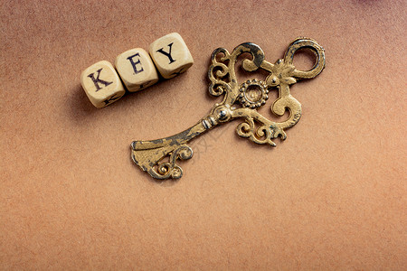 在密钥文字旁边重试键房子措辞安全金属钥匙开锁背景图片