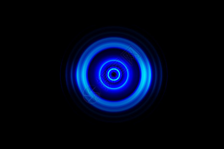 具有声波振动背景的黑色蓝环抽象暗蓝环背景图片