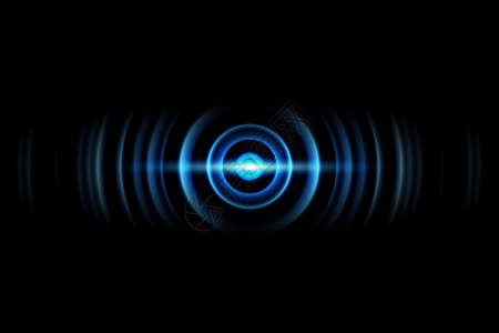 音波振动背景的蓝环摘要光环 其声波震动背景旋转广告插图镜片信号技术辉光海浪星系火花背景图片