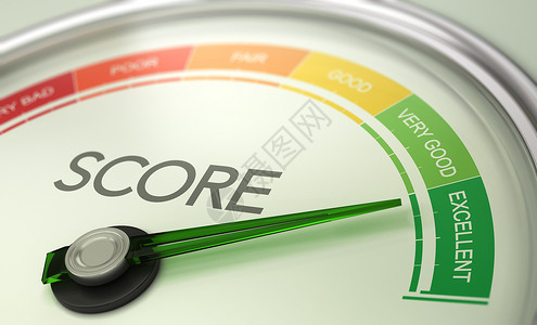 金盘点报告表商业信用评分计数概念 优秀等级背景