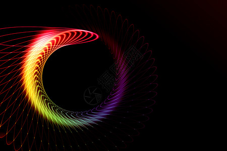 带圆线的彩色圆形抽象背景运动曲线圆圈卷曲墙纸几何学戒指中心创造力旋转背景图片
