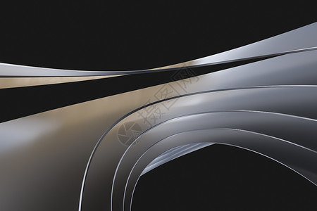 六角暗金属图案3d 渲染曲线表面和纹理背景圆形线条艺术商业白色波浪状流动插图图层创造力背景