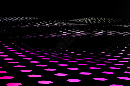 紫色几何具有渐变背景的 3d 渲染流点紫色海浪音乐流行音乐黑色圆形磁盘印迹流动风格背景