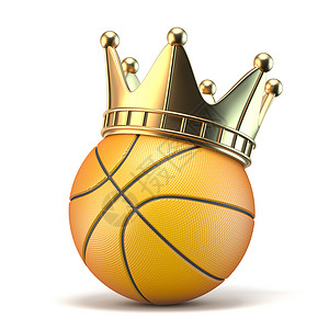 3v3篮球篮球球 3 上的金色皇冠背景