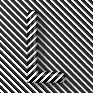 黑色和白条纹L3D字母背景图片