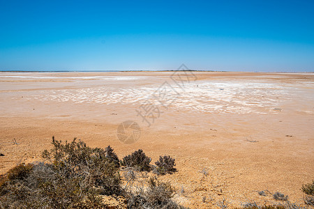 南澳西冲西澳大利亚州Maclead湖干盐湖地平线海市海景背景