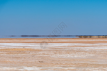 南澳西冲西澳大利亚州Maclead湖干湖海平线海市海景背景