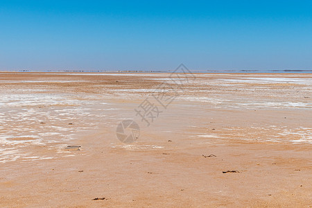 南澳西冲西澳大利亚州Maclea湖边干旱盐湖地平线海市海景背景