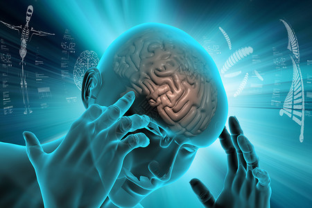 大脑抽象人类大脑的代表电脑作品洞察力几何学智力渲染数学冥想插图专注背景