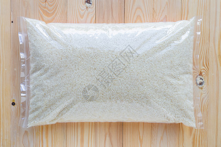 袋子里放饭解雇粮食产品真空密封白色农业谷物包装塑料高清图片