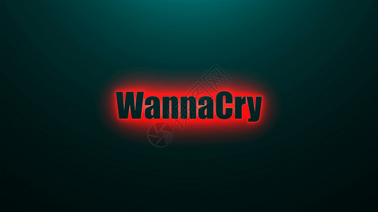 活动邀请函科背景上带有顶灯的 WannaCry 文字字母3d 渲染背景计算机生成互联网秘密软件标签安全危险屏幕风险匿名网络背景