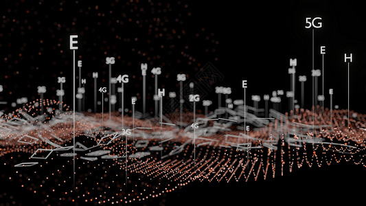 第5代通信摘要三维插图代表5G 4G 3G 2G移动技术人工智能手机互联网协议技术边缘三角形驾驶仪房子3d背景