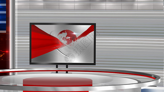虚拟学习展示屏幕反射相机背景播音员电视娱乐演播室生产背景图片