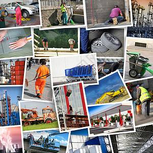 与工作有关的图像收集情况就业活力植物垃圾瓦工职业炼油厂明信片团体作坊背景图片