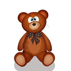 泰迪熊插图背景图片