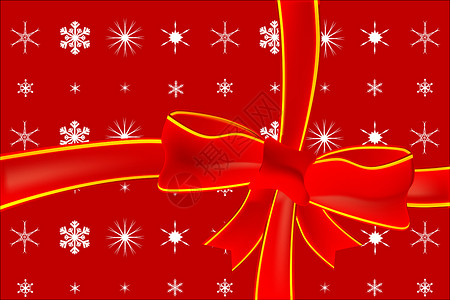 圣诞礼物包装插图包装纸季节性礼物丝带雪花丝绸展示缎带背景图片