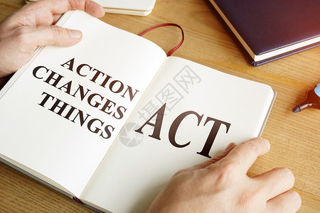 ACT - 行动改变开放书中的内容目标高清图片素材