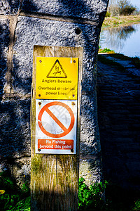 限制捕捞毛笔字禁止捕捞超过此点的鱼类     警告标志注意力红色圆圈池塘钓鱼法律背景