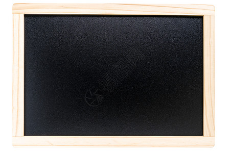 白纸板 有木形框架的空白黑面板 在白色上被孤立背景图片