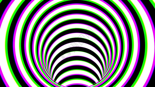 错觉黑白条纹隧道迷幻抽象3d 渲染计算机生成后台运行曲线乐趣快乐运动盒子镜头行动打碟机电脑圆圈背景